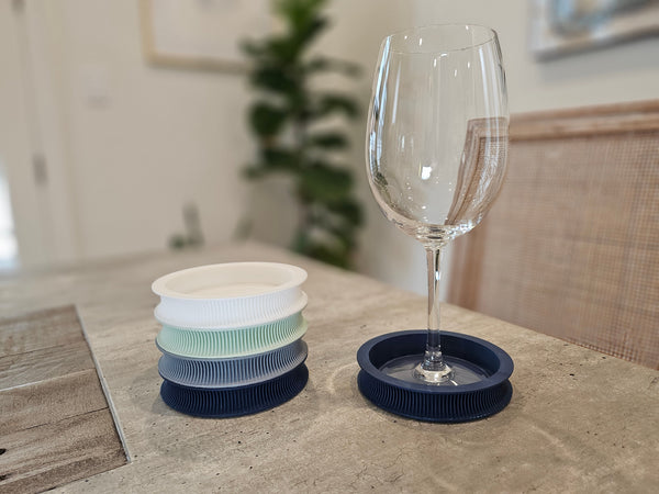 wine glass coasters